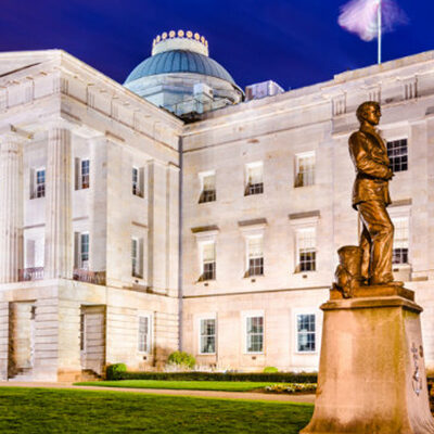 statue in front of government building